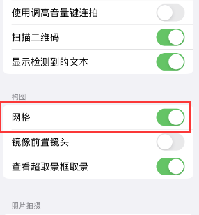 沧州苹果手机维修网点分享iPhone如何开启九宫格构图功能 