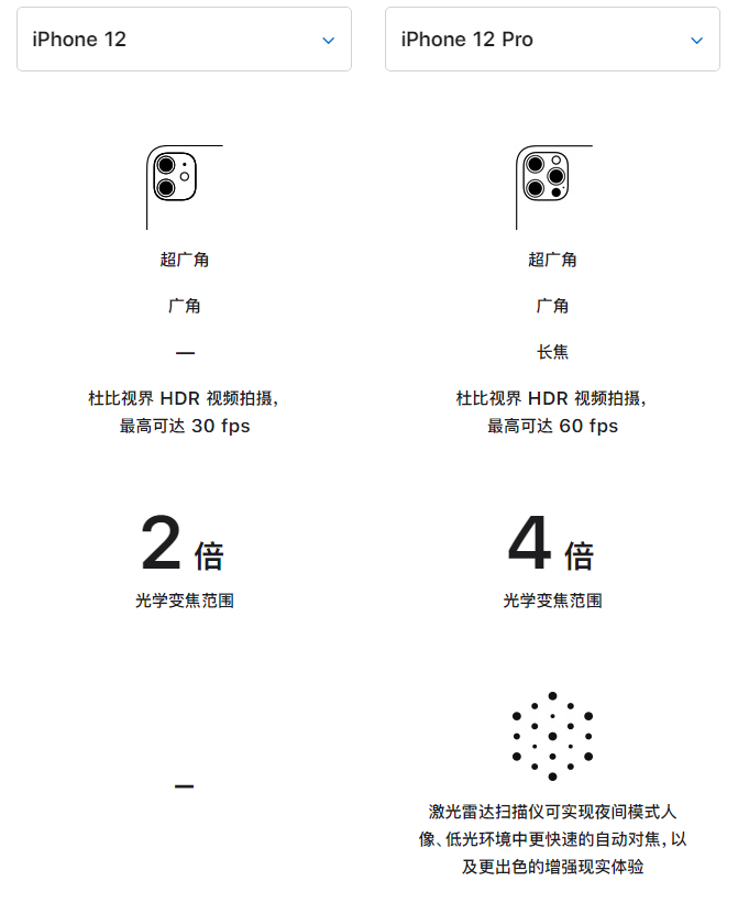 沧州苹果手机维修分享苹果 iPhone 12 与 iPhone 12 Pro 选哪款 